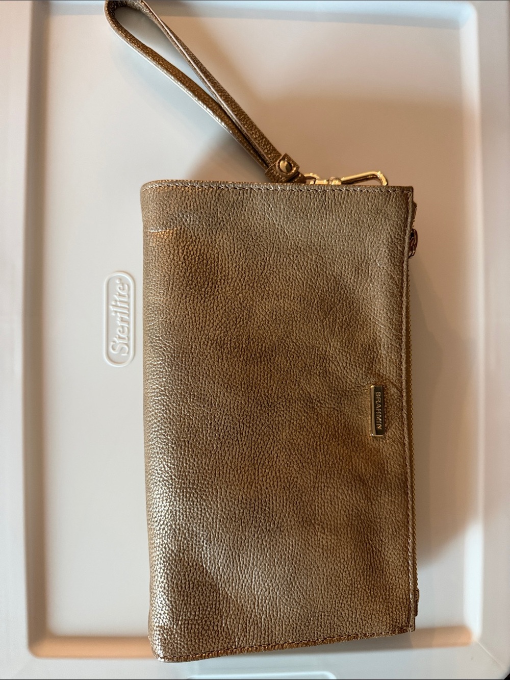 Brahmin gold Wristlet